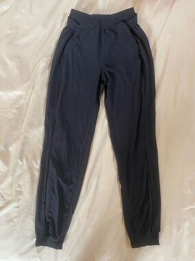 lululemon athletica Black Track Joggers with Elastic Cuffs